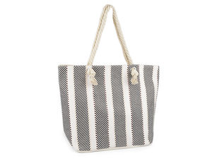Premium Summer Textile Beach Tote - Large Shoulder Bag with Cotton Cord Handles (51 x 38 cm)