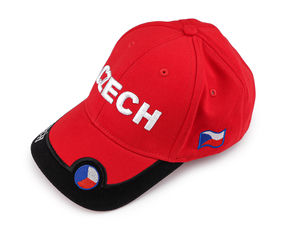 Unisex Czech Republic Embroidered Cotton Baseball Cap - Adjustable Six-Panel National Flag Fan Hat