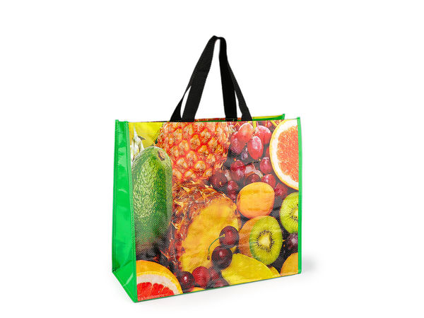 Reusable Eco-Friendly Shopping Bag and Tote - Fruit & Vegetable Prints (45x40 cm)