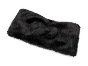 Women's Elegant Faux Fur Crossover Headband - Double-Layer Winter Ear Warmer