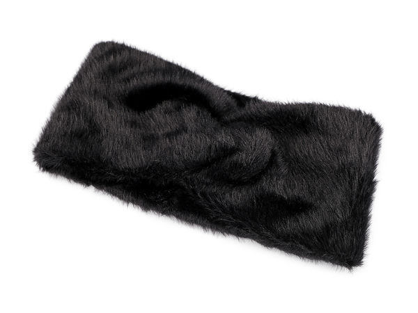 Women's Elegant Faux Fur Crossover Headband - Double-Layer Winter Ear Warmer