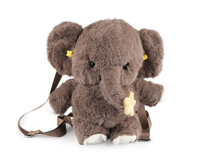 Children's Plush Elephant Crossbody Shoulder Bag - Soft Stuffed Animal Purse for Kids & Girls