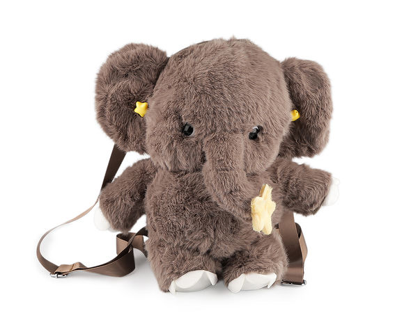 Children's Plush Elephant Crossbody Shoulder Bag - Soft Stuffed Animal Purse for Kids & Girls