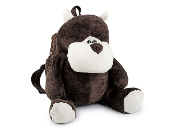 Children's Plush Animal Backpack - Turtle, Rhinoceros & Monkey