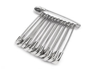 Premium All-Metal Safety Pins (34mm, Nickel Finish) - Bulk 600-Piece Set for Sewing, Tailoring, and Brooch Crafting