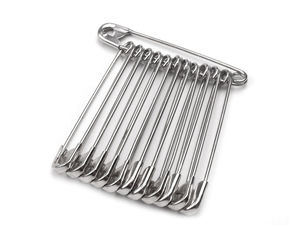 Professional All-Metal Safety Pins, 50mm (600-Piece Bulk Pack) – Durable Haberdashery Pins for Sewing, Crafts, and Brooch Making