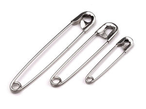 Premium All-Metal Safety Pins Multi-Size Assortment - 600-Piece Bulk Pack for Sewing, Crafting, and Brooch Making