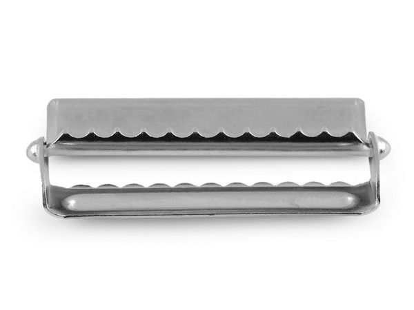 Adjustable Steel Suspender Slider with Teeth - Premium Nickel Hardware Buckle