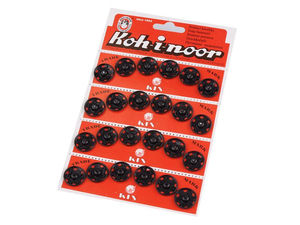 Premium Metal Snap Fasteners (Size 7, 18mm) Sew-On Press Studs - 6-Pack