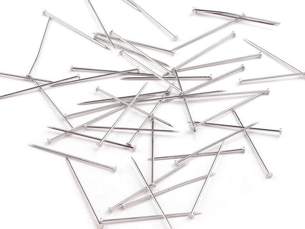 Premium 27mm Steel Dressmaker Pins - Nickel-Plated Straight Head Pins for Sewing, Tailoring, and Crafts