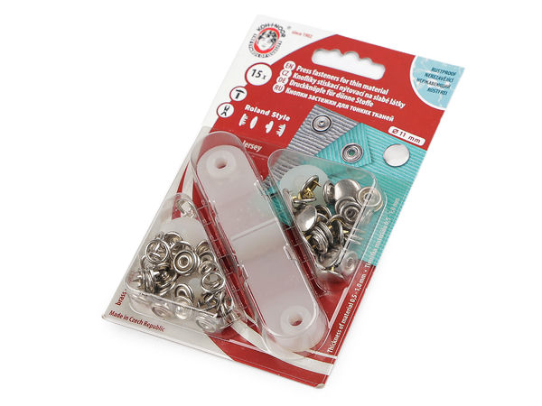 Roland-Style Metal Press Studs Ø11mm with Mini Press Tool – Premium Snap Fasteners for Fine & Flexible Fabrics