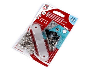 Premium Roland-Style Press Snap Fasteners (11mm) for Thin Fabrics - Varnished, Includes Mini Riveting Press