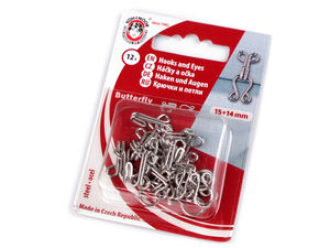 Premium Sew-On Metal Hook and Eye Closures for Clothing, Multi-Size Fasteners (Sizes 1, 3, 4, 6) - Quality Czech Craftsmanship