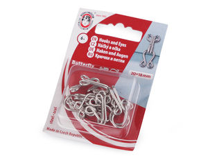 Premium Sew-On Metal Hook and Eye Closure Set for Clothing - 6 Pairs