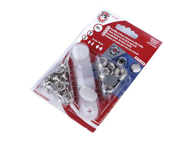 Premium 15mm Stainless Steel Press Stud Snap Fasteners with Installation Tool - Heavy Duty Snaps for Thick Fabrics (1-3mm)
