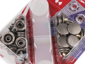 Premium Metal Snap Fasteners (15mm) with Riveting Tool - Heavy-Duty Press Studs for Thick Fabrics