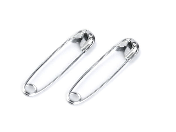Premium 28mm Nickel Safety Pins for Sewing, Quilting, and Crafting - 100-Pack Carton