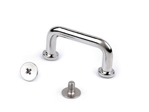 Premium Metal Screw-In Loop Hardware for Handbags and Belts - 22mm
