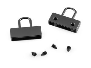 Premium 20mm Metal Strap End Caps - Screw-In Flat Edge Clamps for Handbags, Belts & Crafts