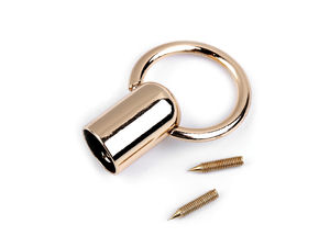 Professional 13mm Metal Cord End Caps with Rings for Handbag and Purse Strap Attachment