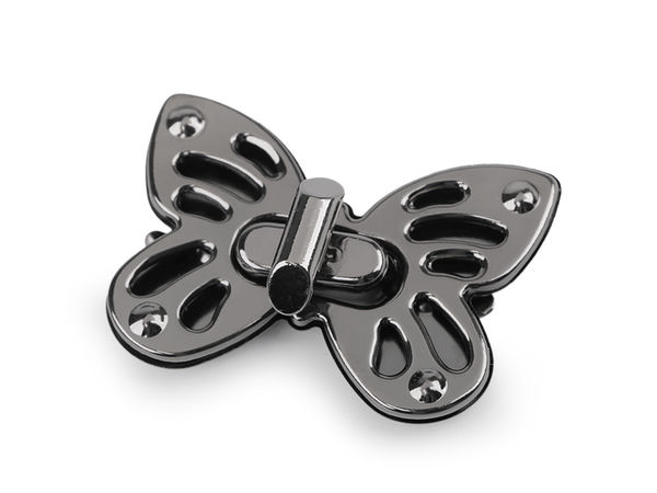 Elegant Butterfly Twist Lock for Handbags and Purses, Premium Metal Bag Clasp Hardware, 37x52mm