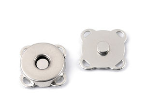 Premium 14mm Sew-On Magnetic Snap Fasteners for Handbags, Purses, and Leathercraft - Double-Sided Metal Clasps