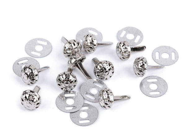 Nickel Filigree Metal Bag Feet - Bottom Protector Rivets for Purse and Handbag Making (10mm, 12mm)
