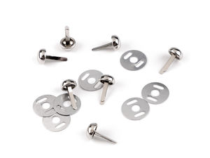 Metal Purse Feet Studs - 8mm Dome Head Nailheads with Backing Plates for Handbag and Leathercraft Protection - Nickel
