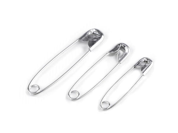 Premium Nickel Safety Pins, Assorted Mixed Sizes (25mm, 30mm, 35mm) – 12-Pack for Sewing, Crafting, and Haberdashery
