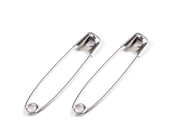 Premium Nickel-Plated Safety Pins - 38mm Durable Fasteners for Sewing, Quilting, Crafting, and DIY Brooch Making