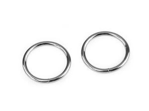 Premium Metal O-Ring 20mm (Ø20 mm) Non-Welded Hardware for Leathercraft, Belts, Handbags, and Haberdashery - Nickel Finish