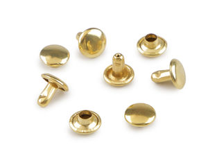 Premium Double-Sided Metal Rivets - 7mm Hollow Rapid Rivets for Leathercraft, Handbag, and Purse Making