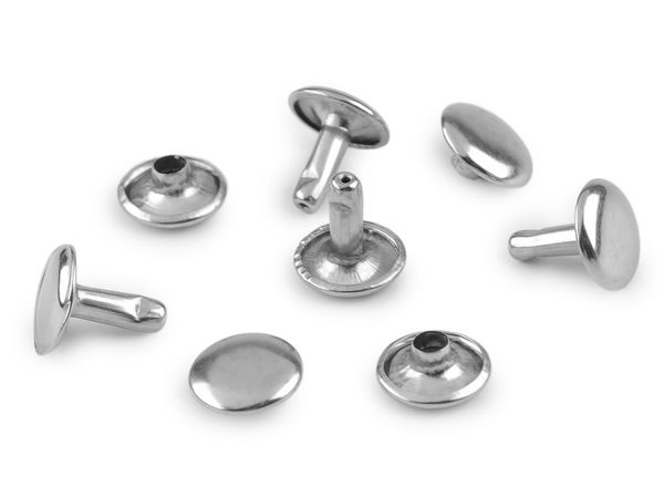 Double-Cap Metal Hollow Rivets (10mm) – Premium Leathercraft Fasteners for Handbags, Belts, and Wallets