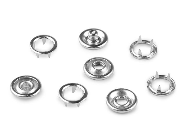 Roland Baby 11mm Heavy-Duty Snap Fasteners for Thick Fabrics (Nickel, Bulk Pack)