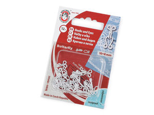 Premium Rustproof Sewing Hooks and Eyes (10mm & 8mm) - Discreet Sew-On Clothing Fasteners, White