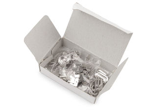 3-Piece Adjustable Steel Bow Tie Hardware Set - Premium Metal Neckwear Fasteners & Slider (Nickel)