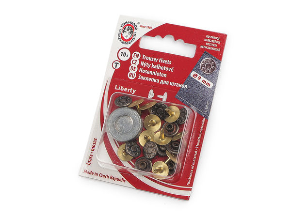 9mm Premium Decorative Rivet Caps for Jeans, Leathercraft & Bag Making