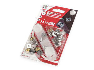 WUK Premium Trouser Hook and Clasp Fastener Set with Mini Press Tool - Durable Nickel Finish
