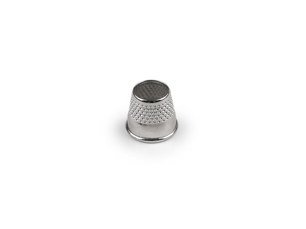 Professional Open-Top Metal Thimble - Bottomless Tailor Ring for Sewing and Embroidery, Nickel Finish