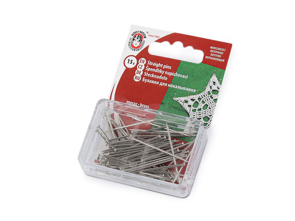 Premium All-Metal Dressmakers Steel Pins - 34mm Length for Sewing, Tailoring, and Crafting