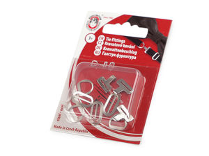 Premium Steel Bow Tie Hardware Set (3 Pairs) - Adjustable Hook, Eye, and Slider Fasteners, Nickel Finish