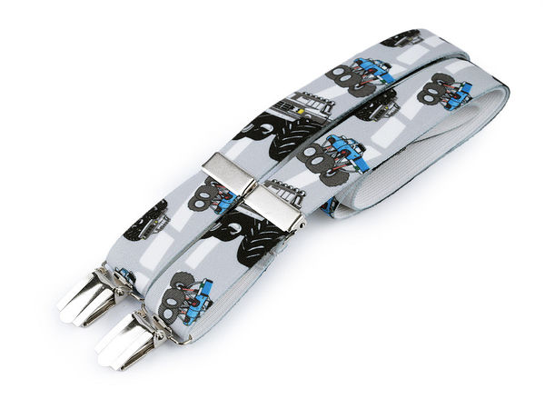 Premium Kids' Y-Back Suspenders (10-Piece Pack) - Adjustable Elastic Trouser Bracers with Playful Patterns