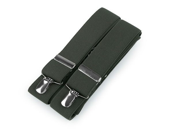 Premium Men's Elastic Trouser Braces - 3.5cm Width, X-Back Suspenders with Heavy Duty Clips
