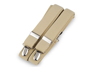 Premium Men's X-Back Trouser Braces - High-Quality Adjustable Suspenders with Metal Clips (2.5 cm Width, 125 cm Length)