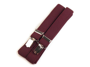 Premium Men's X-Back Trouser Braces - High-Quality Adjustable Suspenders with Metal Clips (2.5 cm Width, 125 cm Length)