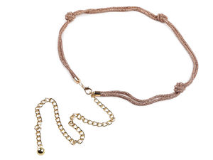 Women's Elegant Double-Row Rhinestone Snake Chain Belt - Adjustable Waist Accessory for Dresses and Tunics