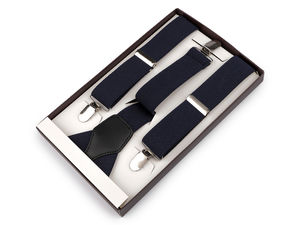 Premium Adjustable Elastic Suspenders - 3.5 cm Wide, 115 cm Long Classic Trouser Braces in Elegant Gift Box