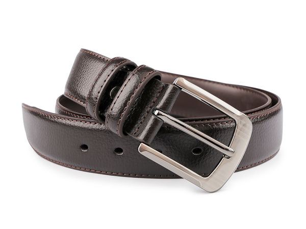 Men's Premium Stitched Cowhide Leather Belt - 3.7 cm Width