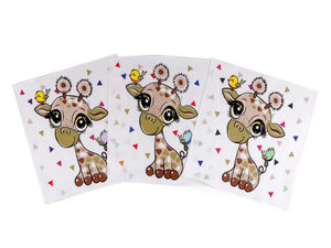 Premium Kids' Reusable Cloth Handkerchief Set (6-Pack) - Soft Cotton Pocket Squares with Cheerful Children's Motifs