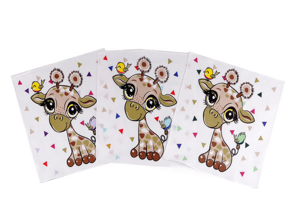 Premium Kids' Reusable Cloth Handkerchief Set (6-Pack) - Soft Cotton Pocket Squares with Cheerful Children's Motifs